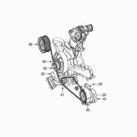Belt Tensioner With Pulley A2762000370  2762000170 Compatible MERCEDES-BENZ C-CLASS (W205) & GLE (W166) & GLS (X166) & GLC (X253) & CLS (C218) Tag no : 9
