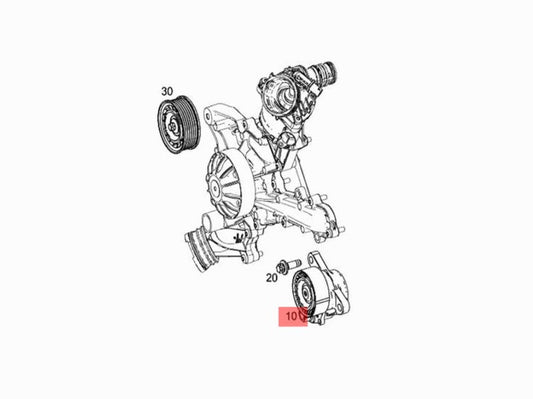 Belt Tensioner With Pulley A2762000370  2762000170 Compatible MERCEDES-BENZ C-CLASS (W205) & GLE (W166) & GLS (X166) & GLC (X253) & CLS (C218) Tag no : 9