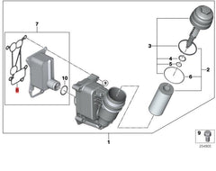 OIL COOLER PACKING 582.951 11427808438 Compatible With BMW 5-SERIES (F10) 5-SERIES Gran Turismo (F07) X5 (E70)