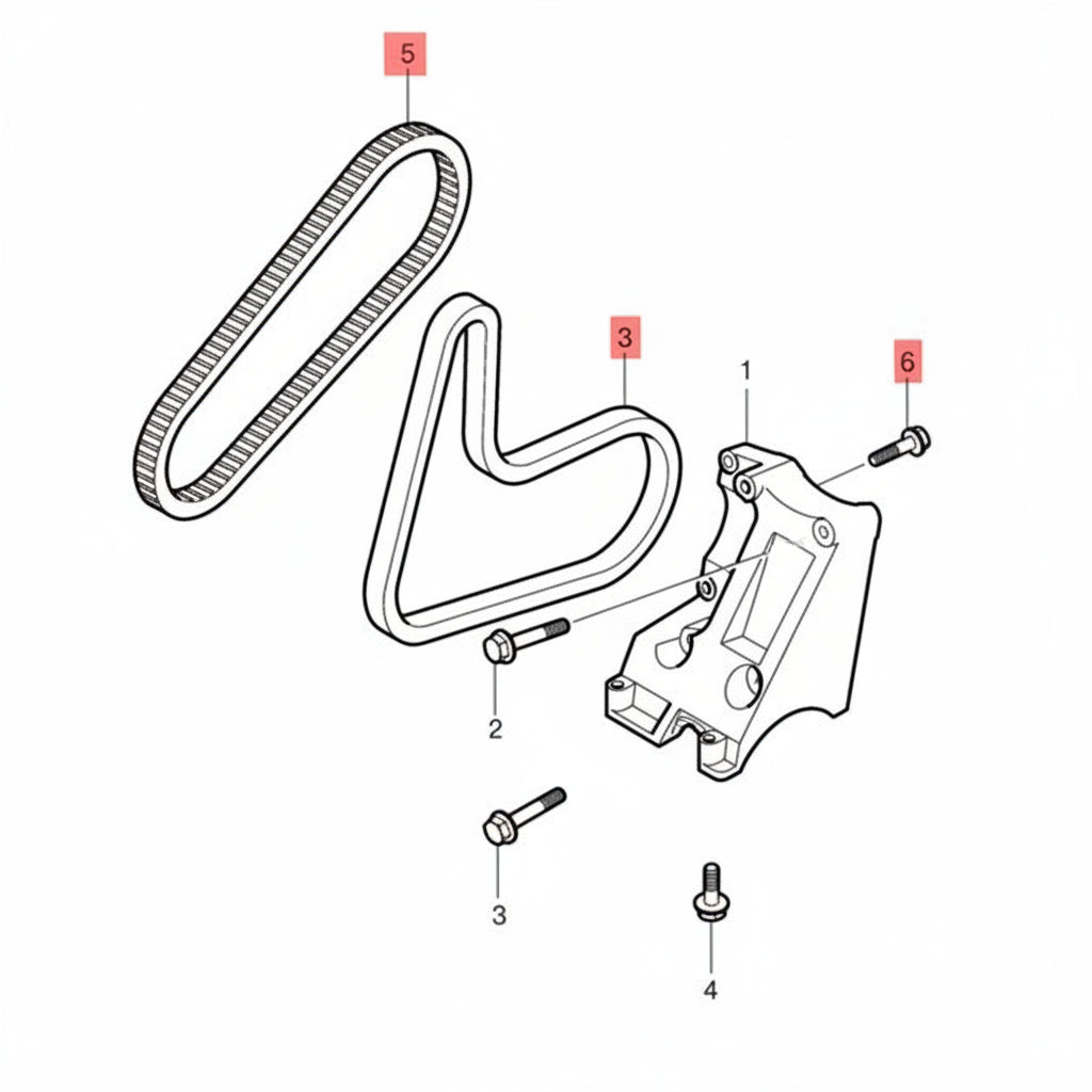 Elast Multi Rib Belt 5PK868 30650846 Compatible With VOLVO S40 (CONTINENTAL)
