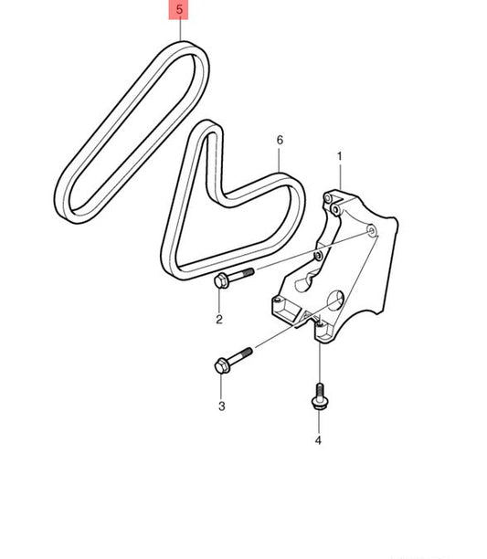 Elast Multi Rib Belt 5PK868 30650846 Compatible With VOLVO S40 (CONTINENTAL)
