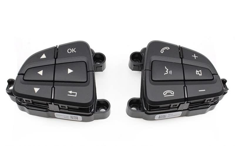 Steering Wheel Buttons Assembly Black Left 09990506009107 Right 09990507009107 Compatible With Mercedes Benz  A-Class W176 & B-Class W246 & CLA W117 & CLS W218 & GLE !66 & GLS 166