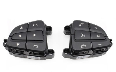 Steering Wheel Buttons Assembly Black Left 09990506009107 Right 09990507009107 Compatible With Mercedes Benz  A-Class W176 & B-Class W246 & CLA W117 & CLS W218 & GLE !66 & GLS 166