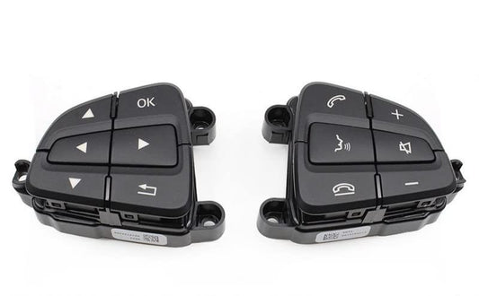 Steering Wheel Buttons Assembly Black Left 09990506009107 Right 09990507009107 Compatible With Mercedes Benz  A-Class W176 & B-Class W246 & CLA W117 & CLS W218 & GLE !66 & GLS 166