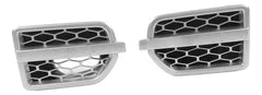 Mud Flap Grille/Air Intake Fender Vents Side Grille Set (Silver) Left LR057531 & Right LR057530 Compatible With Land Rover Discovery 4 L391