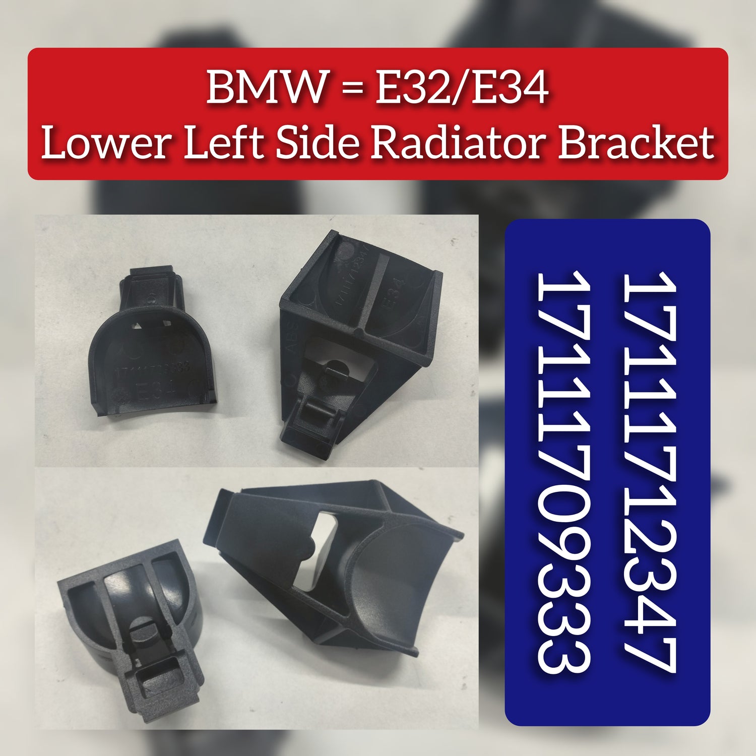 Radiator Bracket 17111712347 17111709333 Compatible With BMW E32 E34