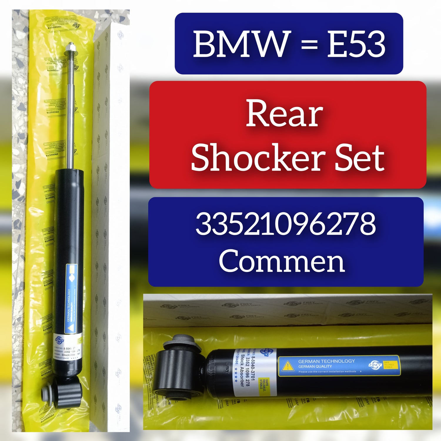 Rear Shock Absorber Left & Right 33521096278 Compatible With BMW X5 E53