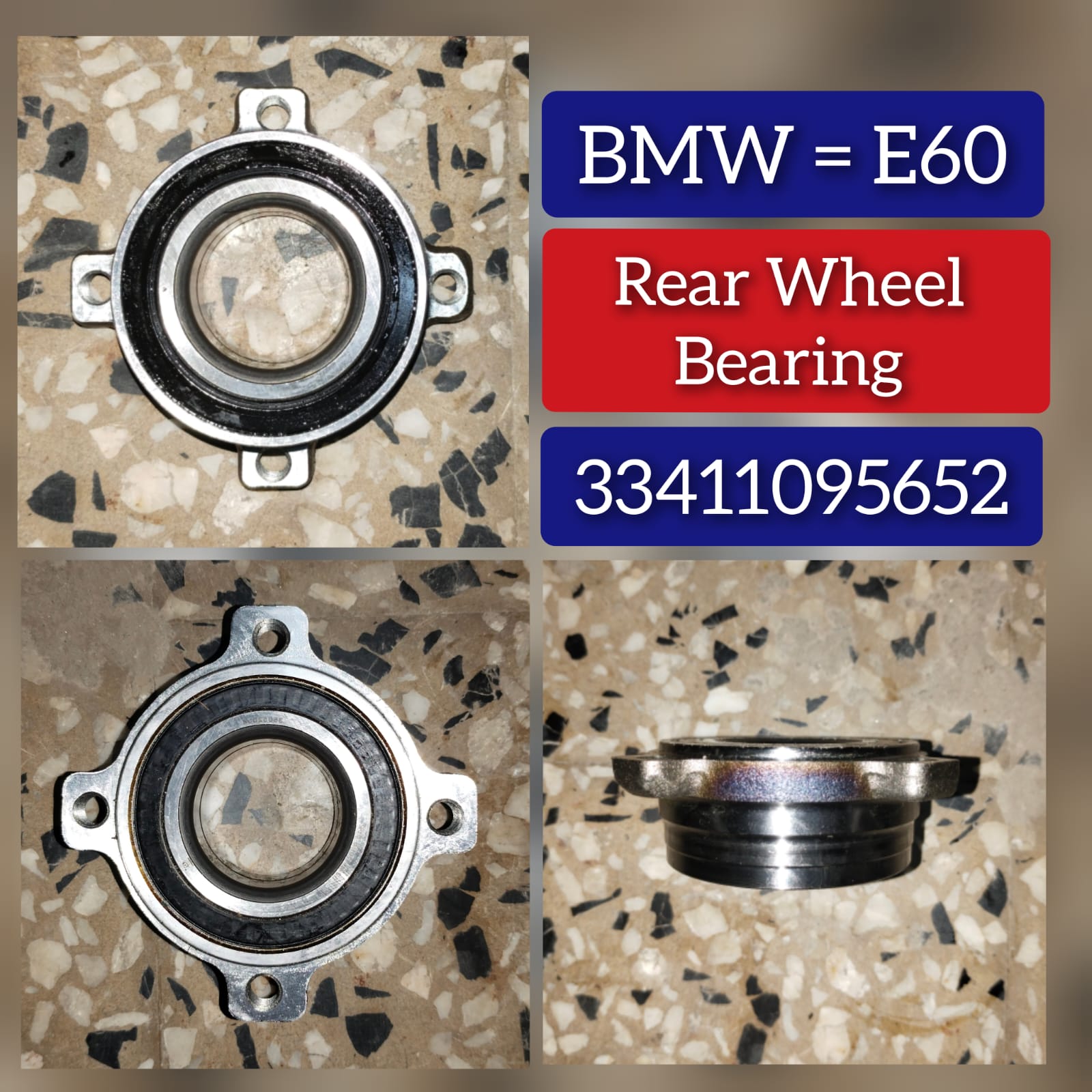 Rear Wheel Hub 33411095652 33411095654  Compatible With BMW 5 series E60