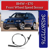 Front Left/Right ABS Wheel Speed Sensor 34526771776 Compatible With BMW X5 E70 & X5 F15, F85 & X6 E71