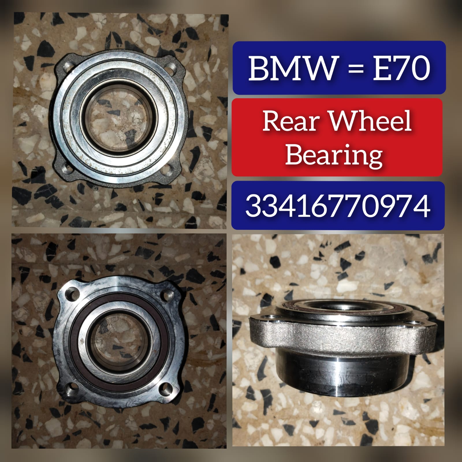 Rear Wheel Hub 33416795961 33416770974 33416776205 Compatible With BMW X5 E70 F15,F85 & X6 E71,E72 F16, F86