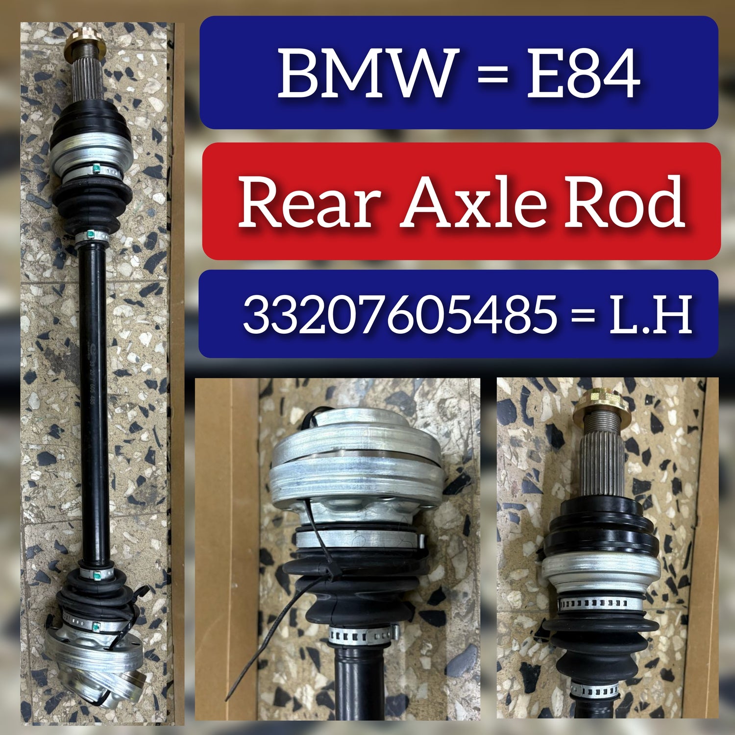 Rear Left Drive Axle Shaft  Assembly 33207605485 Compatible With BMW X1 (E84)
