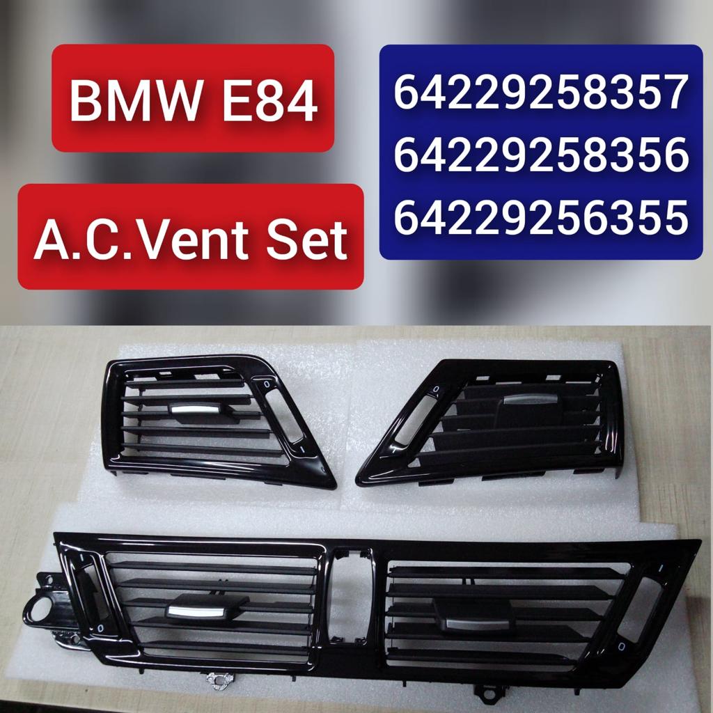 Black Ac Vent Grille Left & Right 64229258356 64229258355 Compatible With BMW X1 E84