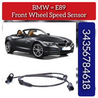 Front Left/Right ABS Wheel Speed Sensor 34356784618 Compatible With BMW Z4 Roadster E89