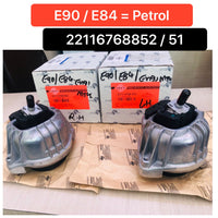 Front Engine Support Motor Mount Set Compatible With BMW 3 Series E90 & X1 E84  Engine Support Motor Mount Left 22116768851 & Right 22116768852