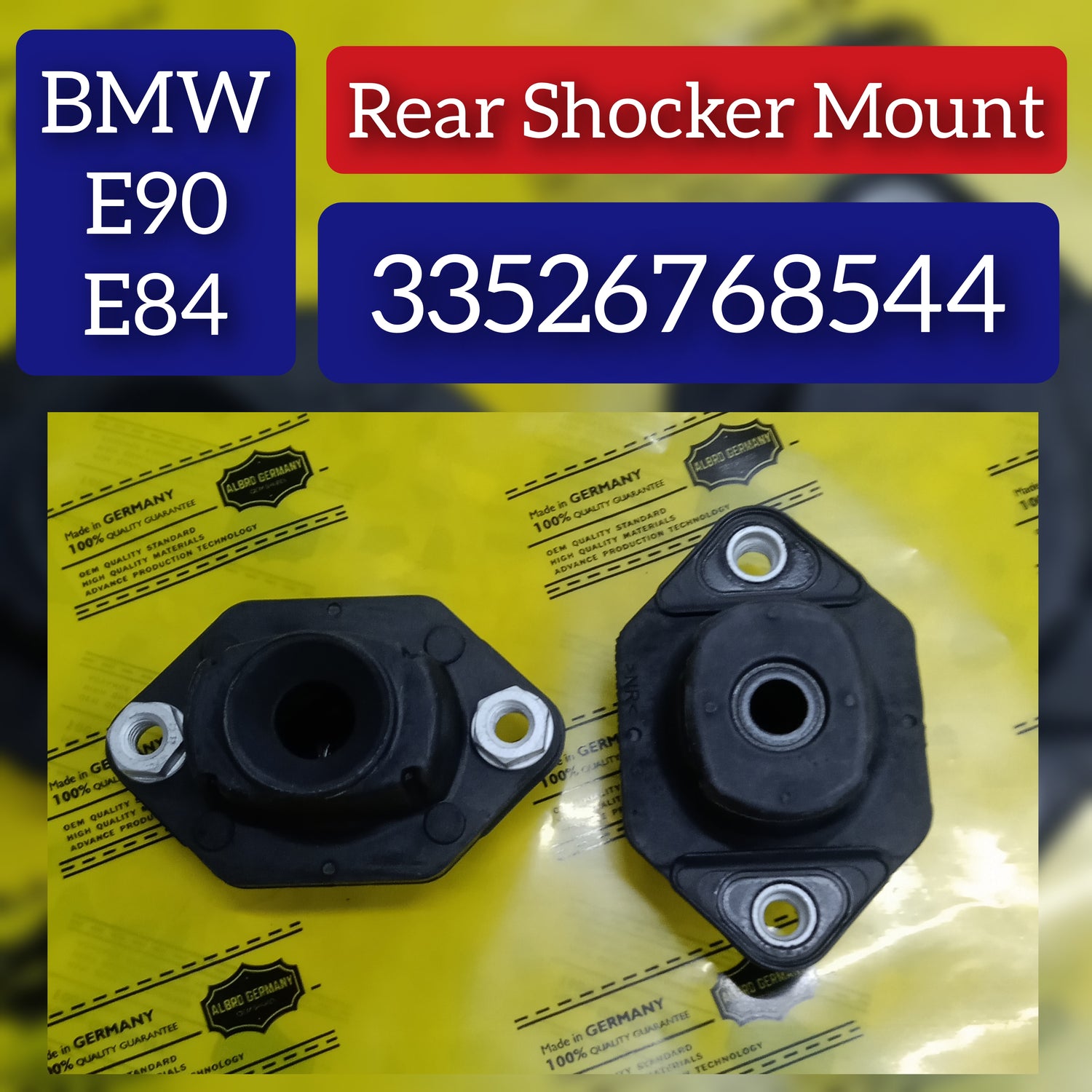 Rear Suspension Support Strut Mount 33526768544 Compatible With BMW 3 (E90) 3 Convertible (E93) X1 (E84)