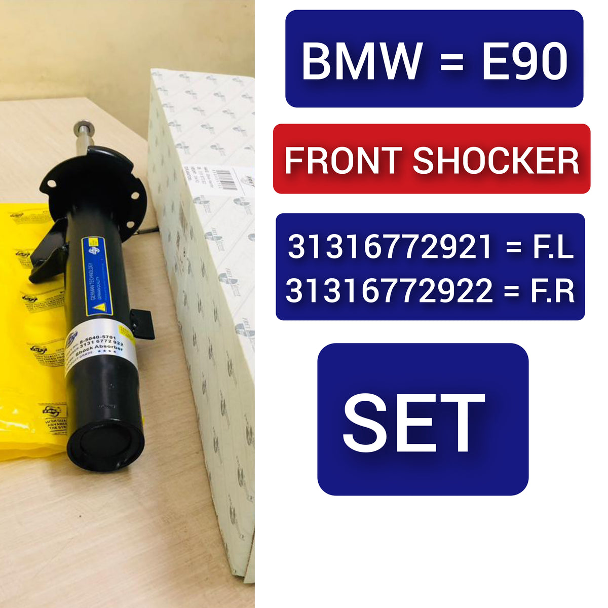 Front Right Shock Absorber 31316772922 Compatible With BMW 3 Series (E90) (1PCS)