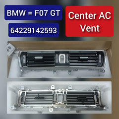 Black Center Ac Vent Grille  64229142593 Compatible With BMW 5 Series F07 GT
