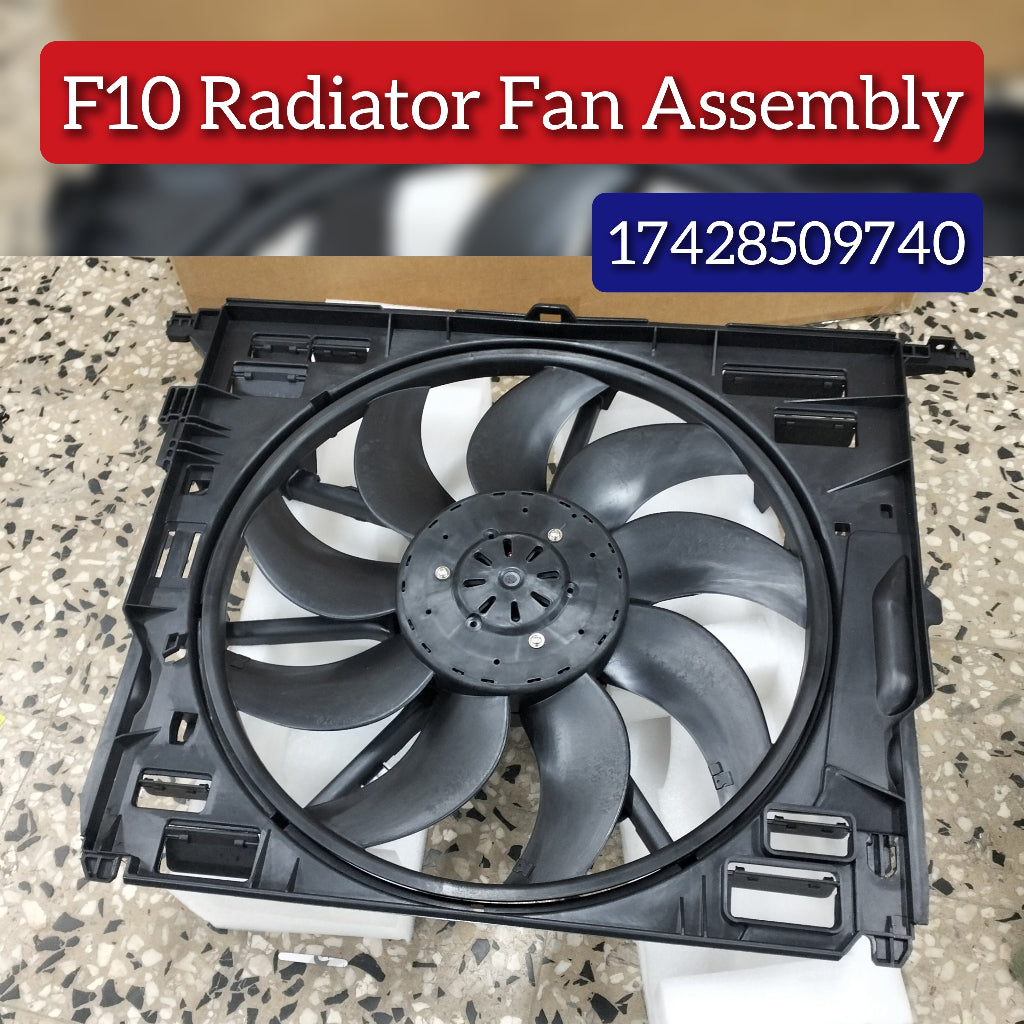 Engine Radiator Cooling Fan Assembly 17428509740 17417589031 17427804620 Compatible With BMW 5 Series (F10) & 6 Convertible (F12)