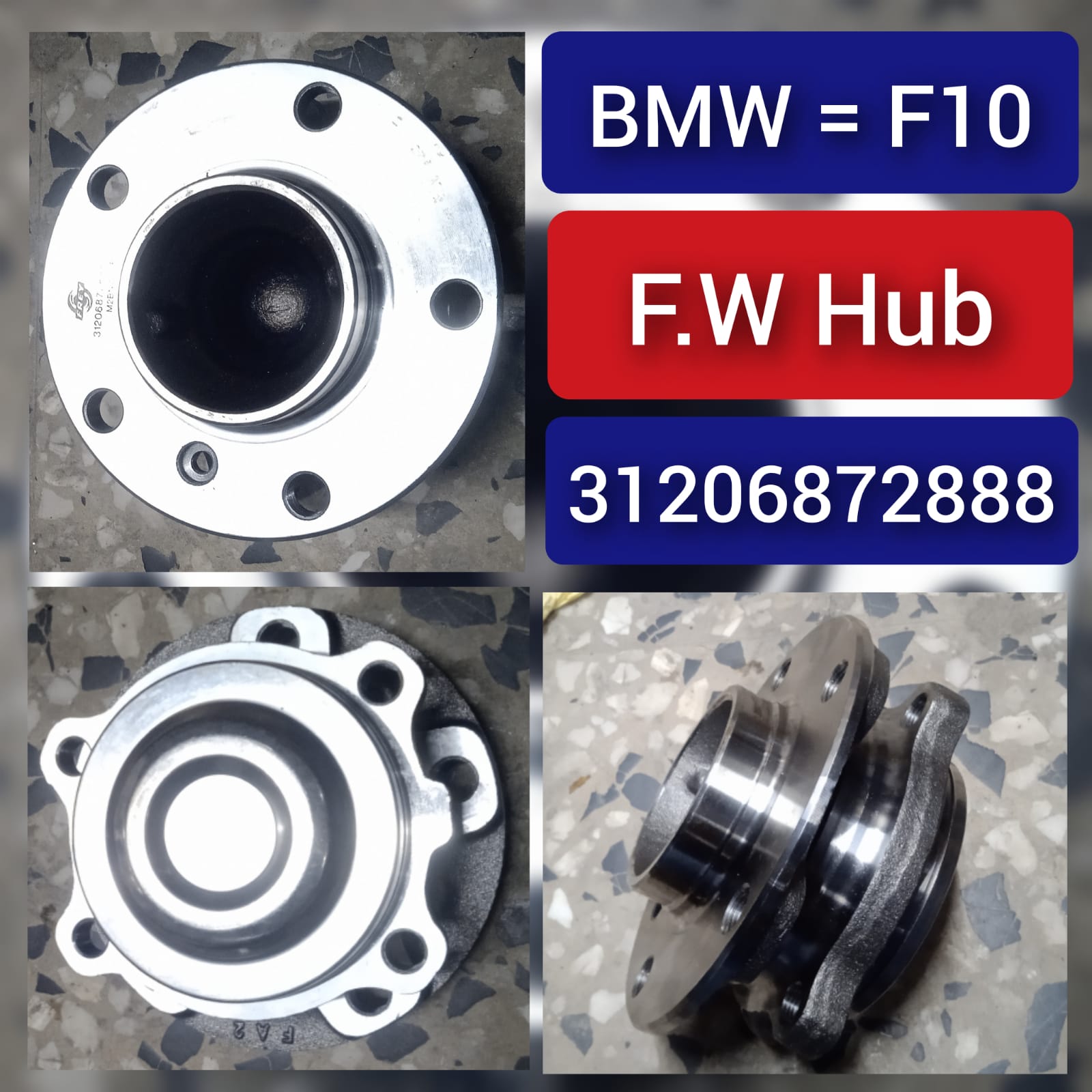 Front Wheel Hub 31206872888 31206775771 31206850158 31206867087 6867087 Compatible With BMW 5 Series  F10 & 5 Gran Turismo F07 & 6 Series Convertible F12 F13 & 7 Series F01, F02, F03, F04