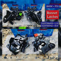 Front Left Lower Hood Lock Lid Latch 51237206453  Compatible With BMW 5-Series F10 (2009-19)