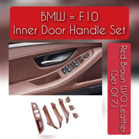 DOOR LINING LEATHER FRONT RIGHT Red Brown 51417273058 Compatible with BMW 5 Series F10