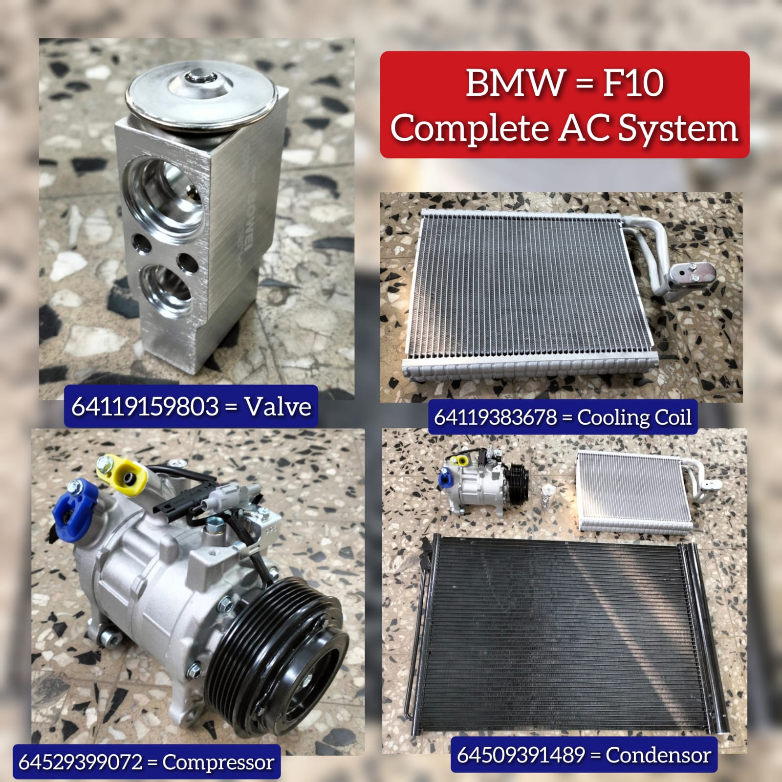 Expansion valve 64119159803 Compatible with BMW 5 Series (F10) & 5 Gran Turismo (F07) & 7 Series (F01, F02, F03, F04)