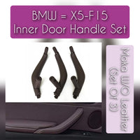 Inner Door Pull Handle Set Moka Left 51417356127 Right 51417356128 Compatible With BMW X5 X6 F15F16