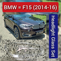 Front Headlight Glass Compatible With BMW F15 (2014-16)+