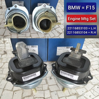 Engine Motor Mount Set Left 22116853103 & Right 22116853104 Compatible With BMW X5 F15, F85 & X6 F16, F86