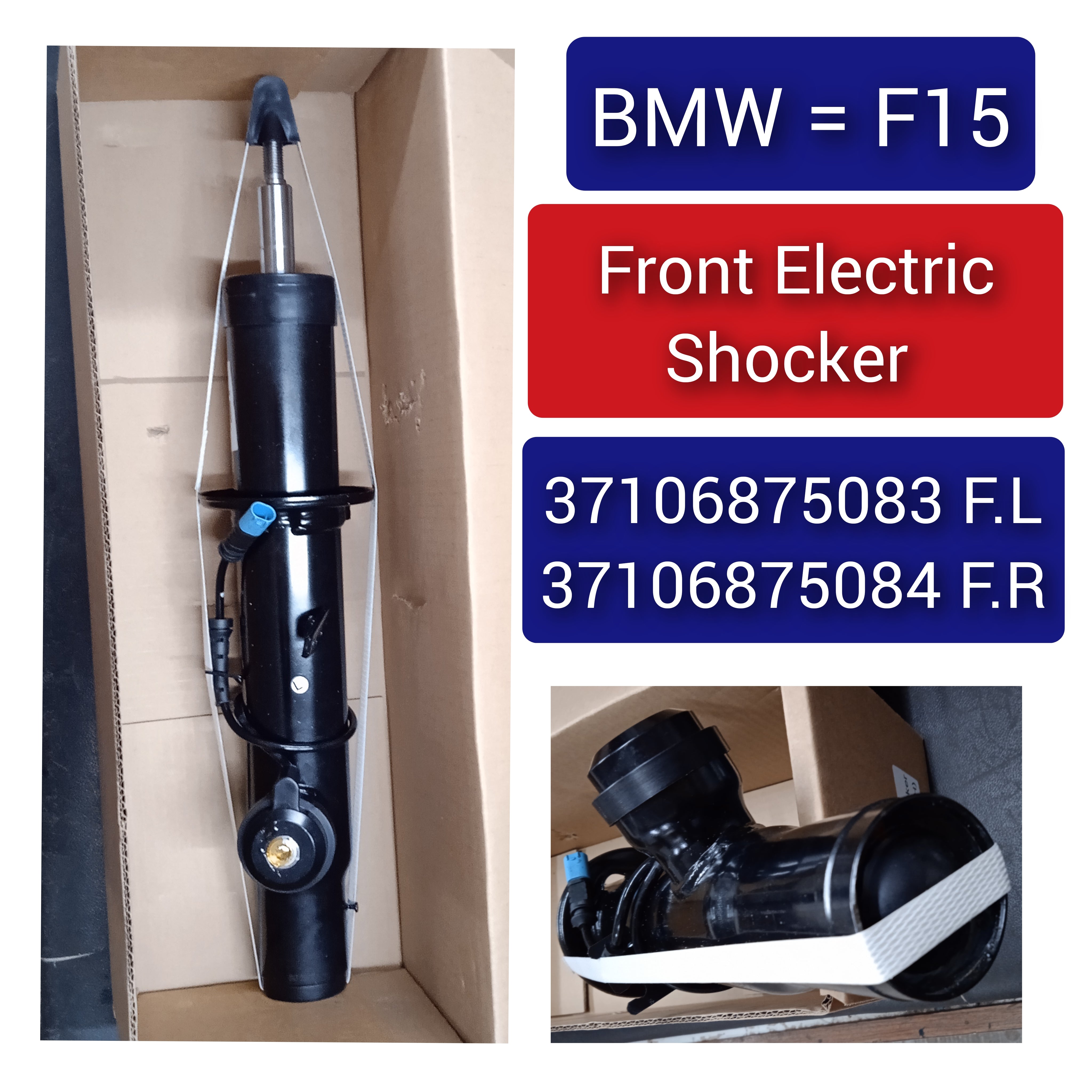 Front Left Air Suspension Electric Shock Absorber Strut 37106875083 Compatible With BMW X5 (F15, F85) & X6 (F16, F86)