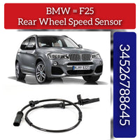 Rear Left/Right ABS Wheel Speed Sensor 34526788645 34526855050 34526869293 Compatible With BMW X3 F25