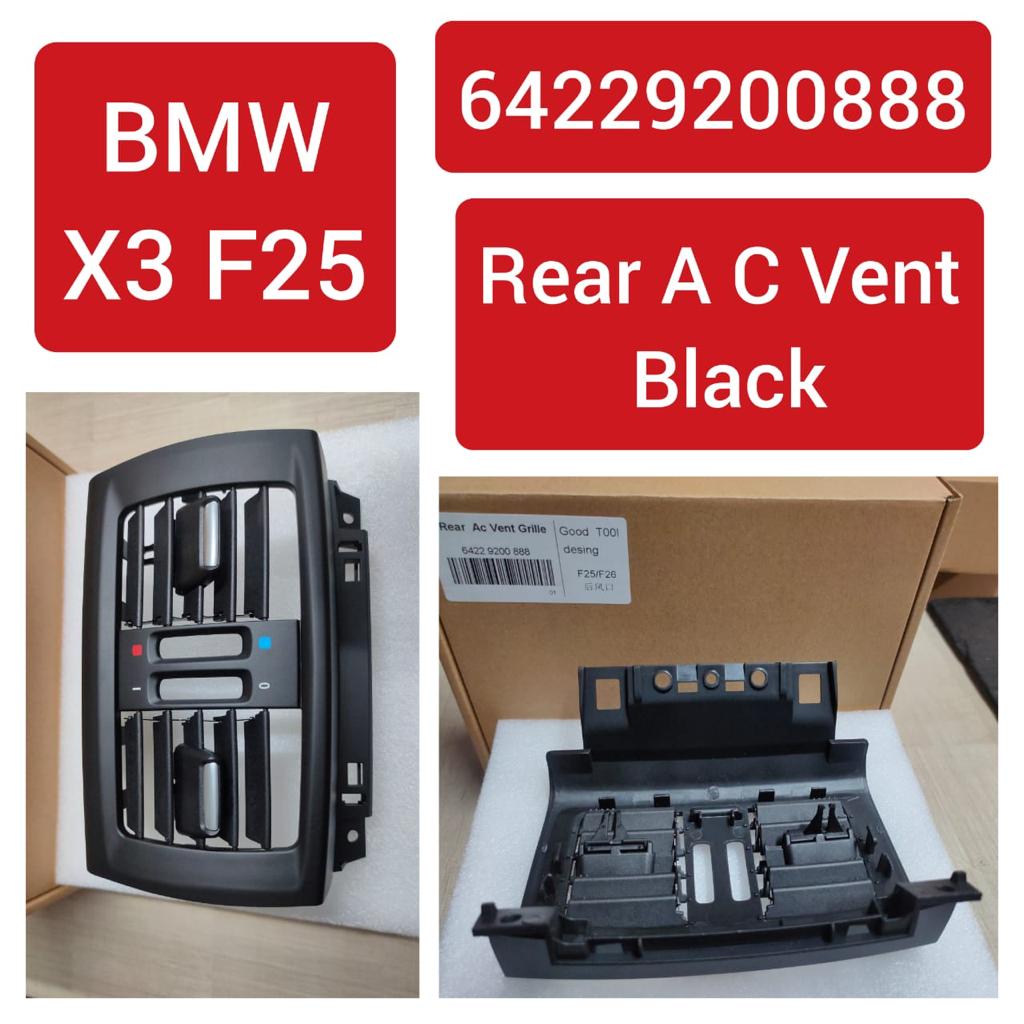 Black Rear Ac Vent Grille 64229200888 Compatible With BMW  X3 F25 & X4 F26