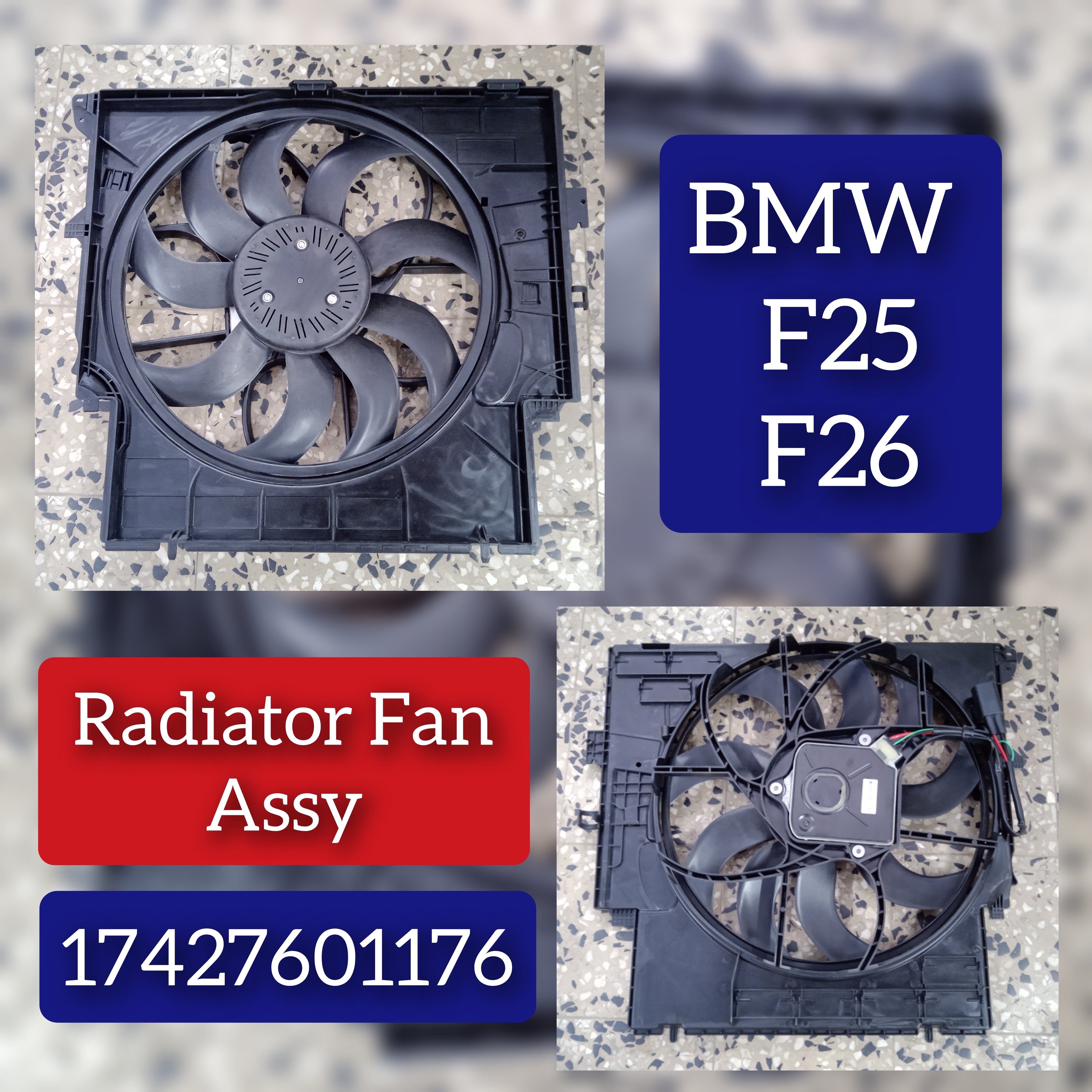 Engine Radiator Cooling Fan Assembly 17427601176 Compatible With BMW X3 (F25)