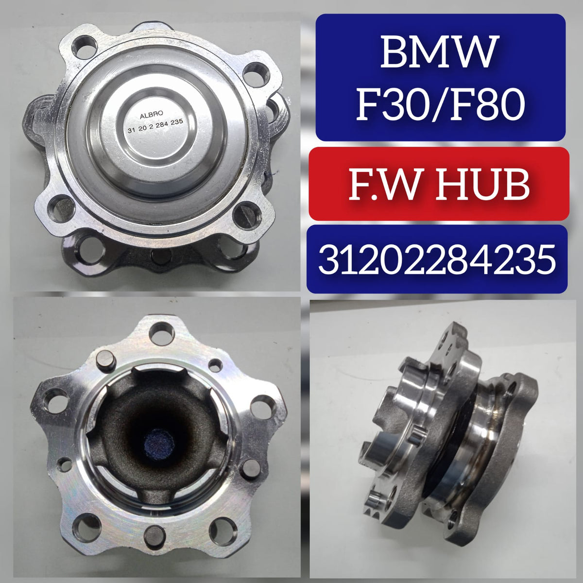 Front Wheel Hub 31202284235 & 31207857506 Compatible With  BMW 2-Series Coupe (F22, F87) & 3-Series (F30, F80) & 4-Series Coupe (F32, F82)