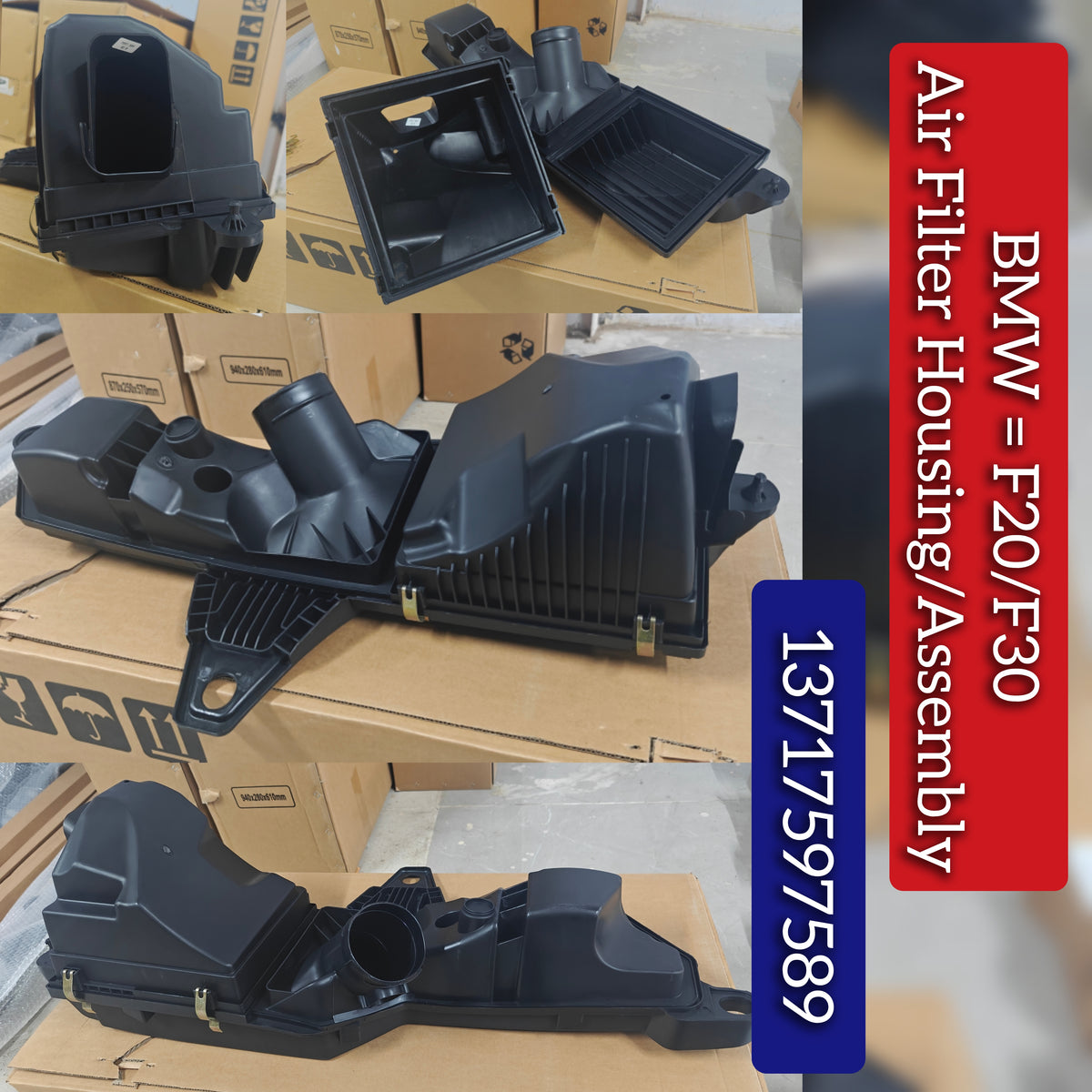 Air Filter Housing Assembly 13717597589 Compatible with BMW 1 Series F20  BMW 3 SERIES F30