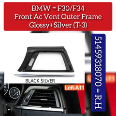 RHD Front Right Ac Vent Grille Panel Outer Frame  Model  A11 51459318070 Compatible With BMW 3/4 Series 30 F31 F34 F35 32 F33 F36 F82 F83