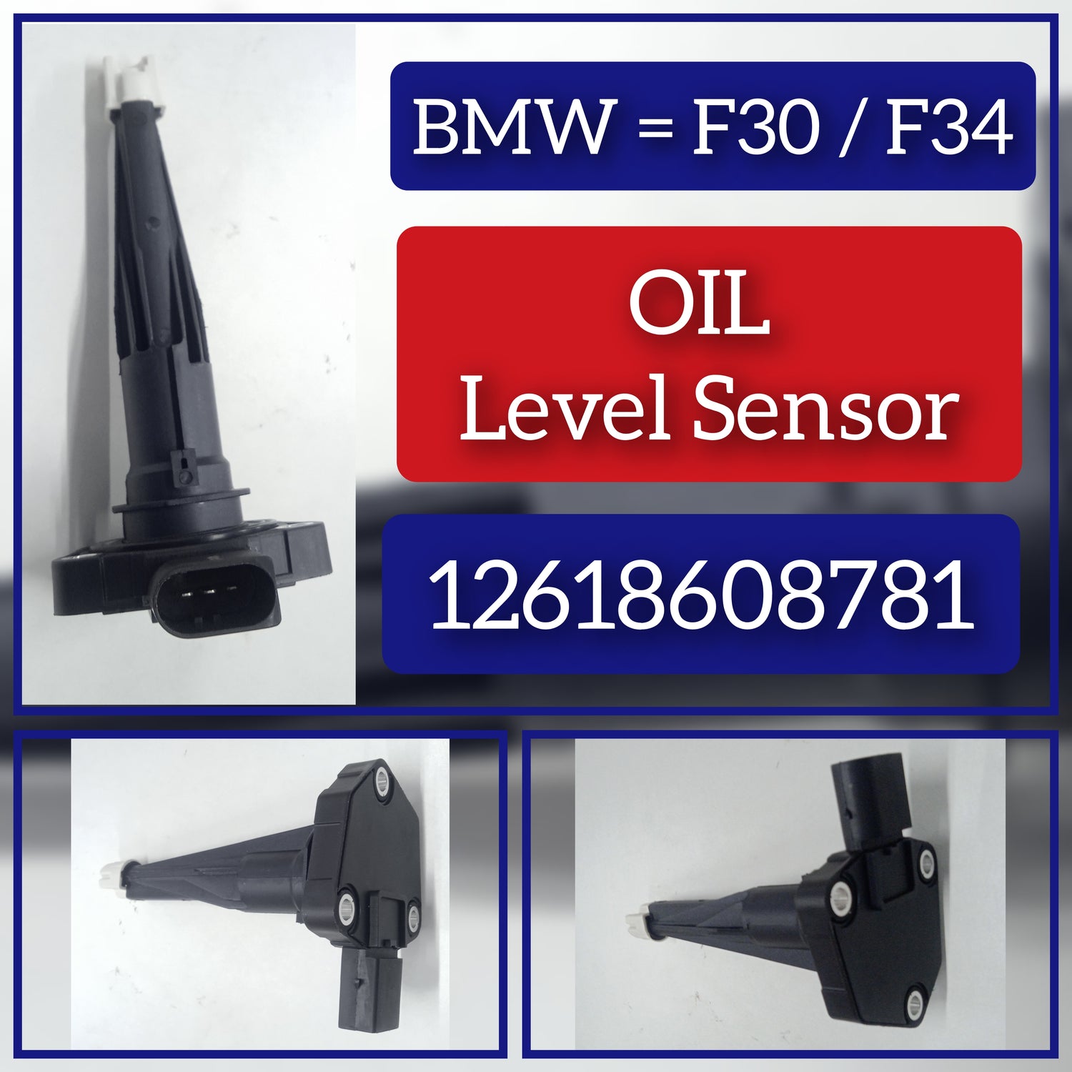 Oil Level Sensor 12618608781 12617636296 12618507676 Compatible With BMW 1 Series F20 & 3 Series F30, F80 & 3 Series Gran Turismo F34