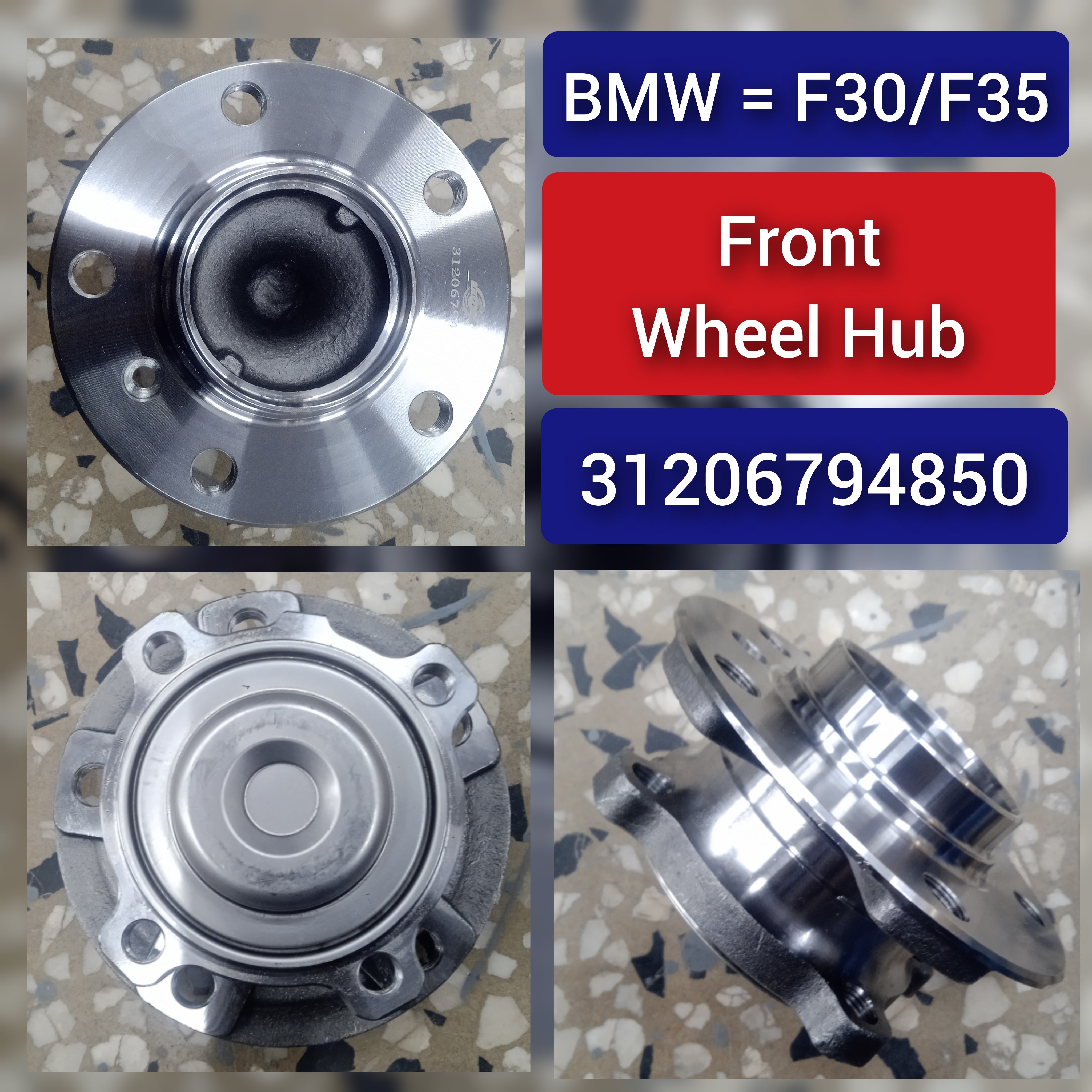 Front Wheel Hub 31206794850 31206857230 31206867256 31206876840 Compatible With  BMW 1 Series F20 F21 & 3 Series F30 F80 & 3 Series Gran Turismo F34 & 4 Series Coupe F32, F82