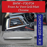 RHD Front Right Ac Vent Grille Panel Outer Frame 51459231228 Compatible with BMW  3/4 Series 30 F31 F34 F35 32 F33 F36 F82 F83