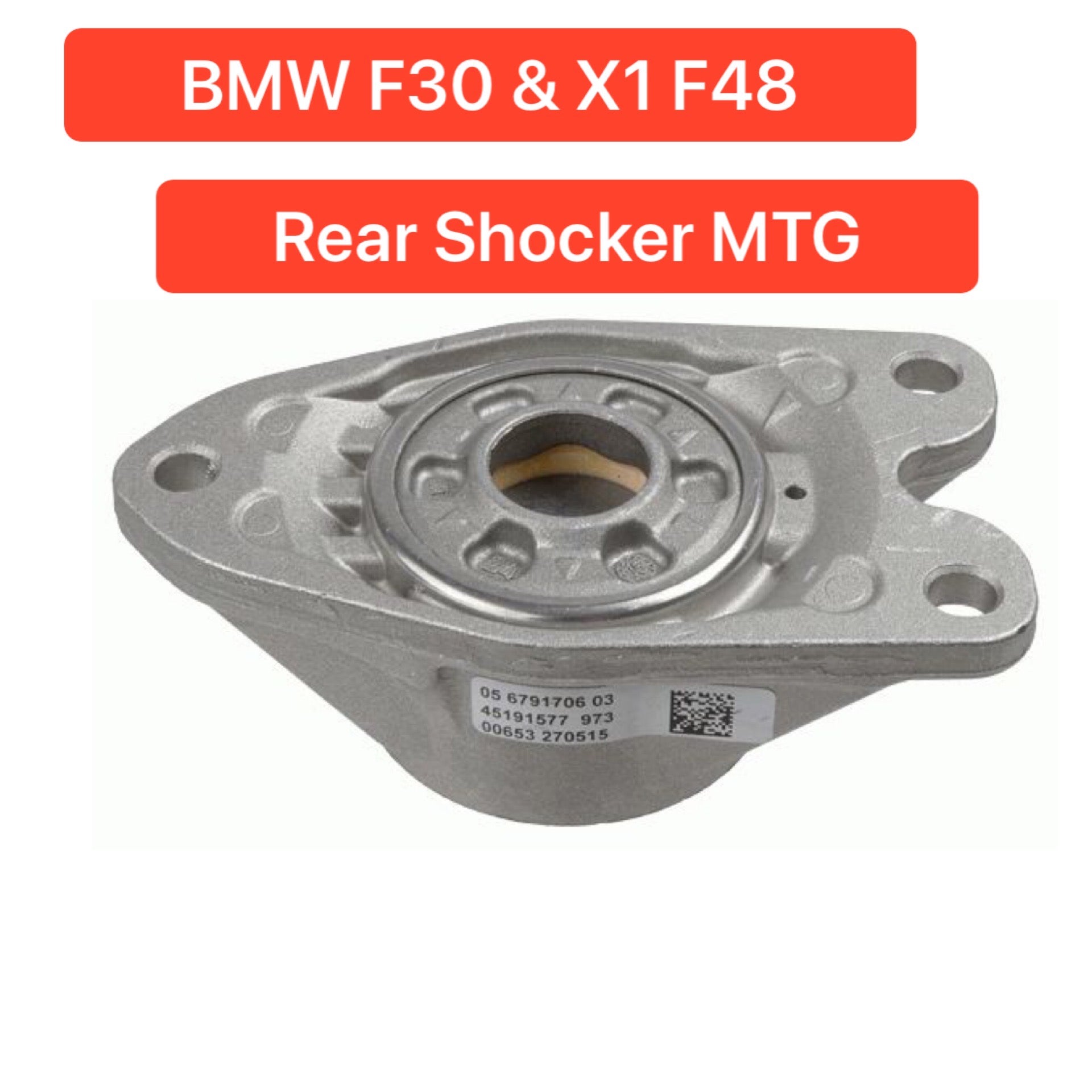 Rear Upper Shock Absorber Mount Strut Shock Mount 33506791706 Compatible With BMW 1 Series F20 &3 Series  (F30, F80) & 3 Gran Turismo (F34) & X1 (F48)