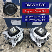 Front Engine Mount Set Left 22116787657 & Right 22116787658 Compatible With BMW 1 Series  F20 & 3 Series F30, F80