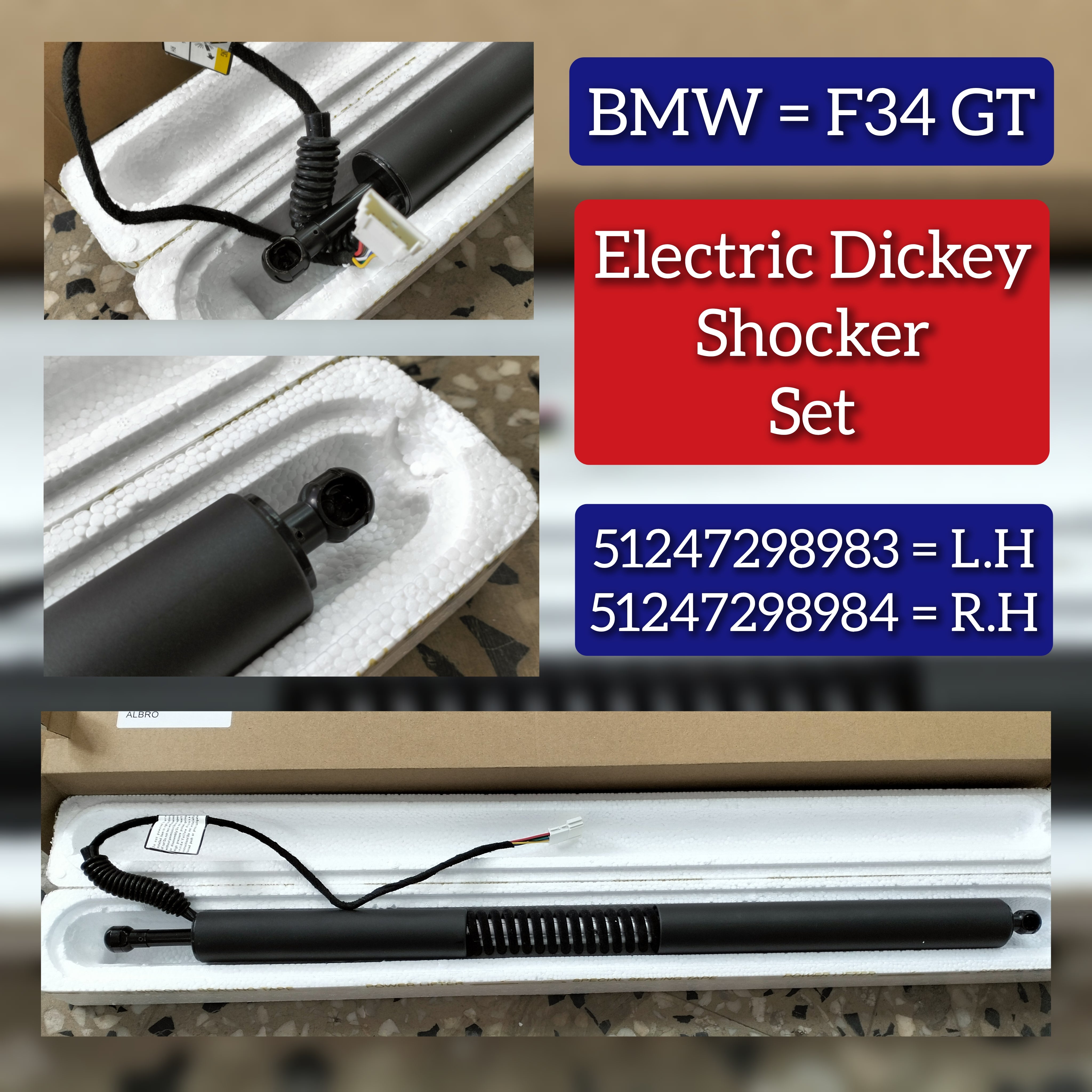 Air Suspension Electric Shock Absorber Strut Left 51247298983 Right 51247298984 Compatible With  BMW 3 Gran Turismo (F34)