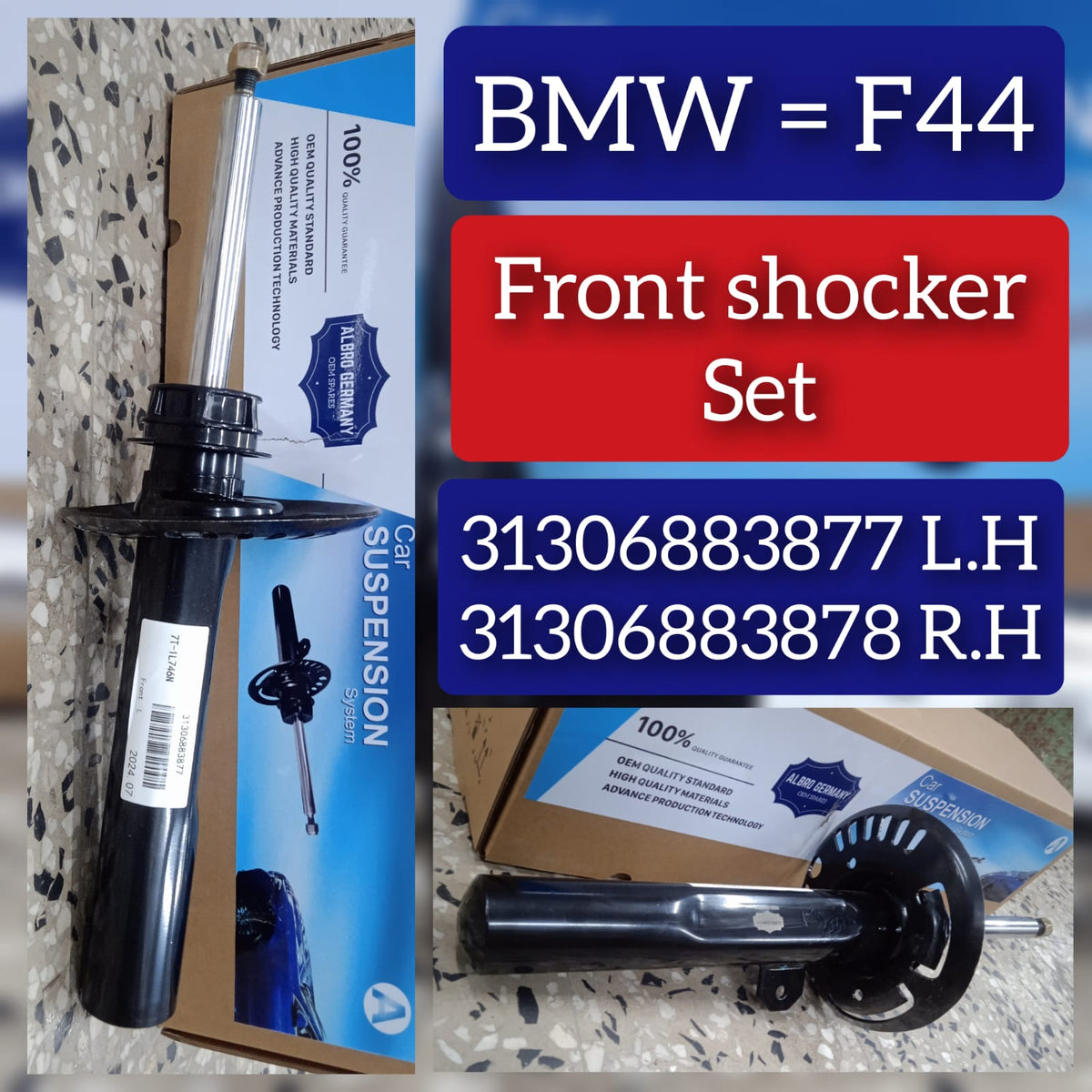 Front Right  Shock Absorber 31306883878 Compatible With BMW 2 Gran Coupe (F44) (1PCS)