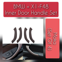 Black Interior Door Pull Handle Set  Left 51417468713 & Right 51417468714 Compatible With BMW X1 F48