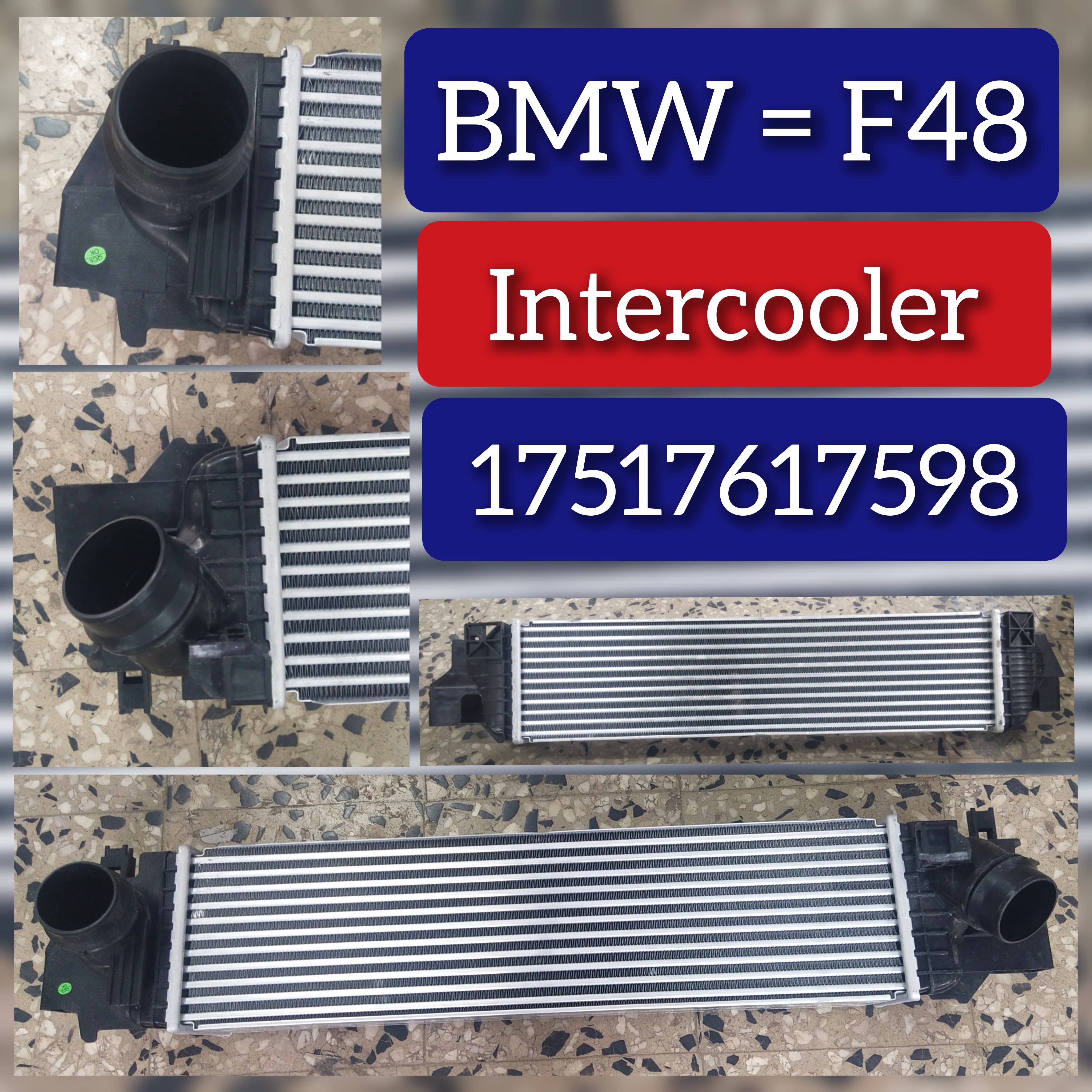 Intercooler 17517617598 Compatible With BMW 2 Gran Coupe (F44) & X1 (F48)