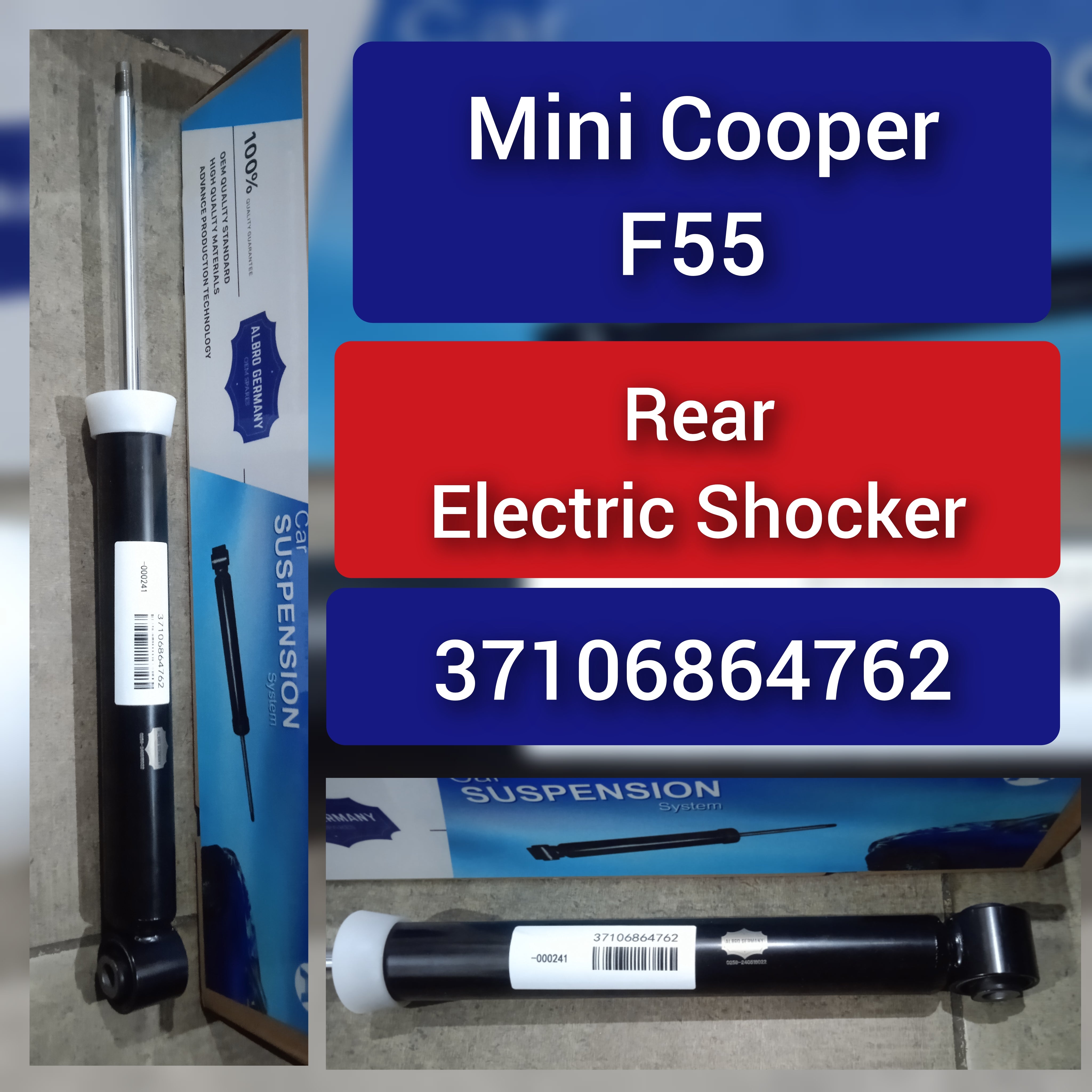 Rear Right Air Suspension Shock Absorber Strut 37106864762 33526852420 Compatible With  MINI (F55) | MINI / COOPER & MINI (F56) | MINI / COOPER