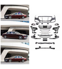 A To Z Compatible With Mercedes Benz S Class W223 (2021-2025) Front Bumper Upgrade Convert To Maybach Mhb S680 Fog Grill Bumper Body Kit Gc W223-001 CC-9714 (Shipping Cost Not Included In Price)