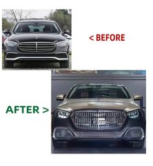 A To Z Compatible With Mercedes Benz S Class W223 (2021-2025) Front Bumper Upgrade Convert To Maybach Mhb S680 Fog Grill Bumper Body Kit Gc W223-001 CC-9714 (Shipping Cost Not Included In Price)