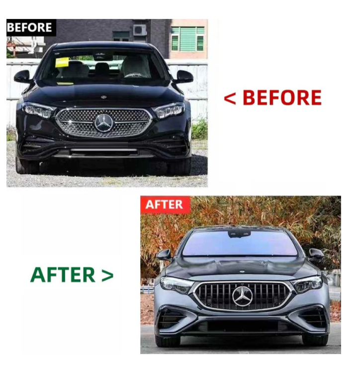 A To Z Compatible With Mercedes Benz E Class W214 2024+ Upgrade Facelift Convert To Amg 53 Style Bumper Body Kit Front CC-6605 (Shipping Cost Not Included In Price)