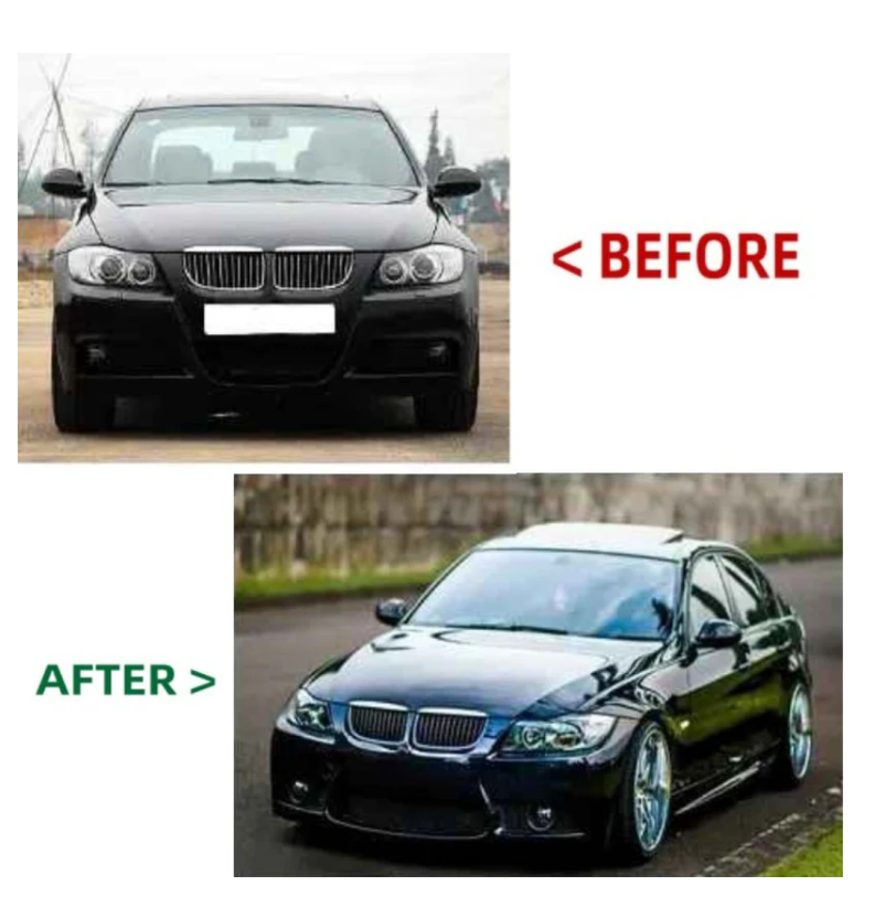 A To Z Compatible With Bmw 3 Series E90 (2005-2008) Front Bumper Upgrade Convert To M Sport M3 Body Kit Bumper E90-012 Gc CC-9159 (Shipping Cost Not Included In Price)